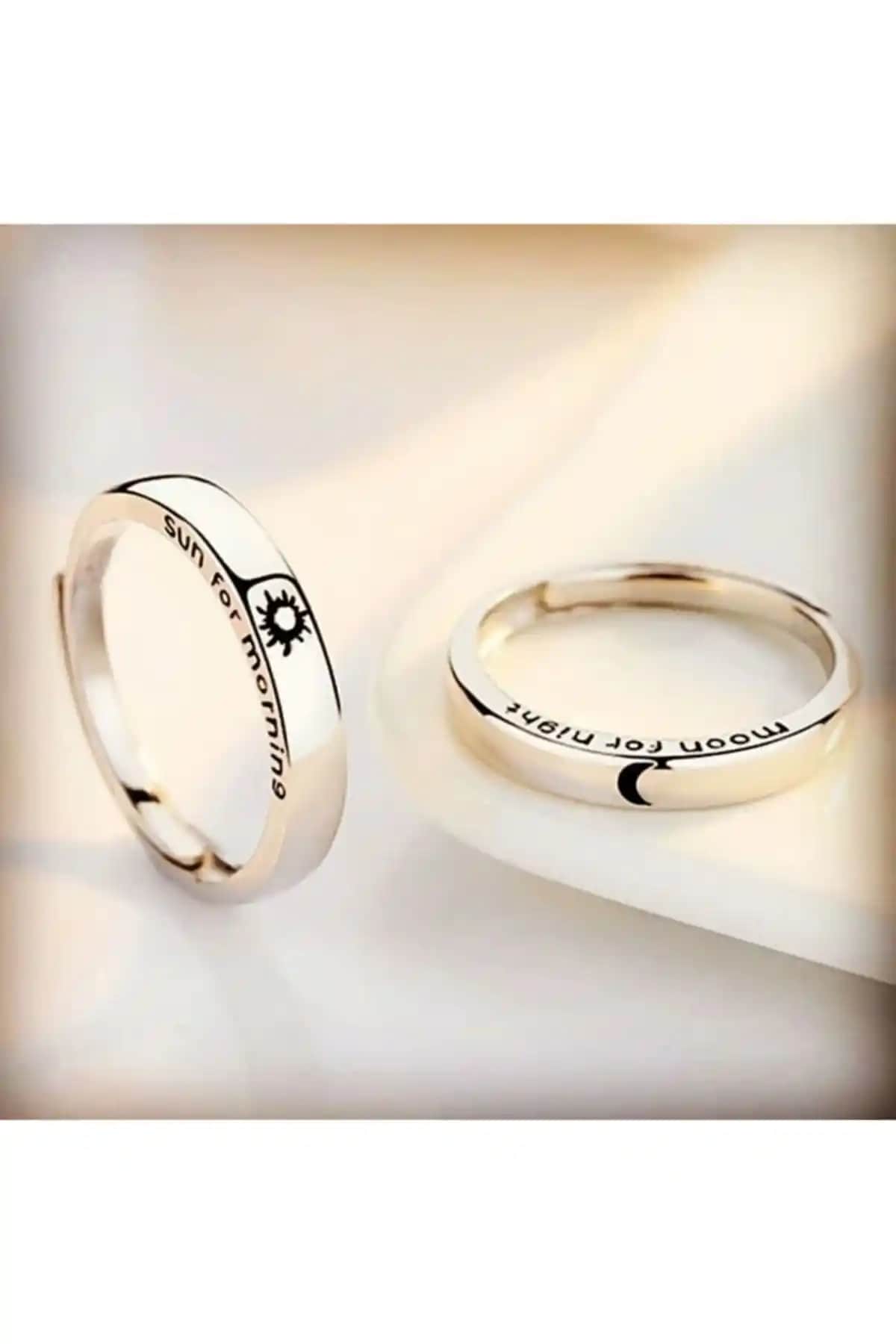 Aksesdunya Gece Gündüz Yüzük ve Nida Jewelry Çift Ay Güneş Alyans Karşılaştırması