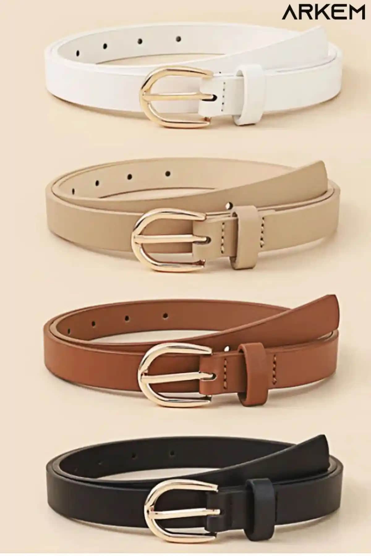 Arkem Kemer Best Serisi ve coaksco Basic Kare Ekru Kemer Karşılaştırması