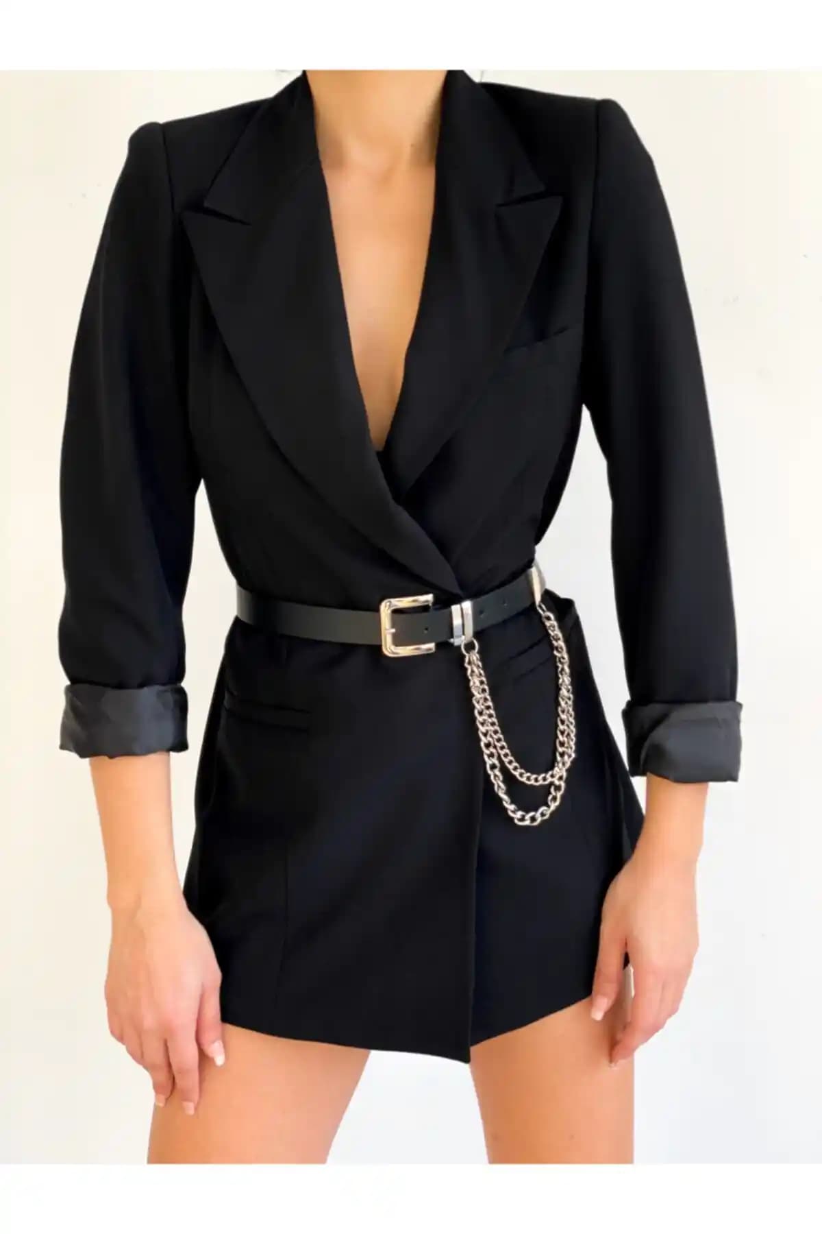 Coaksco Çift Köprülü Zincirli ve Genel Markalar Siyah İnce Kemer Karşılaştırması