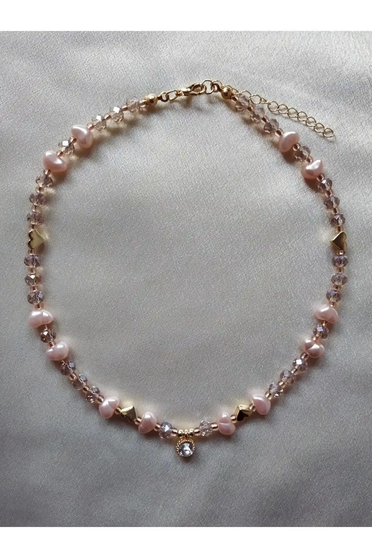 Fata Morgana Boncuk Kolye Karşılaştırması Pembe ve Krem Renk Seçenekleri