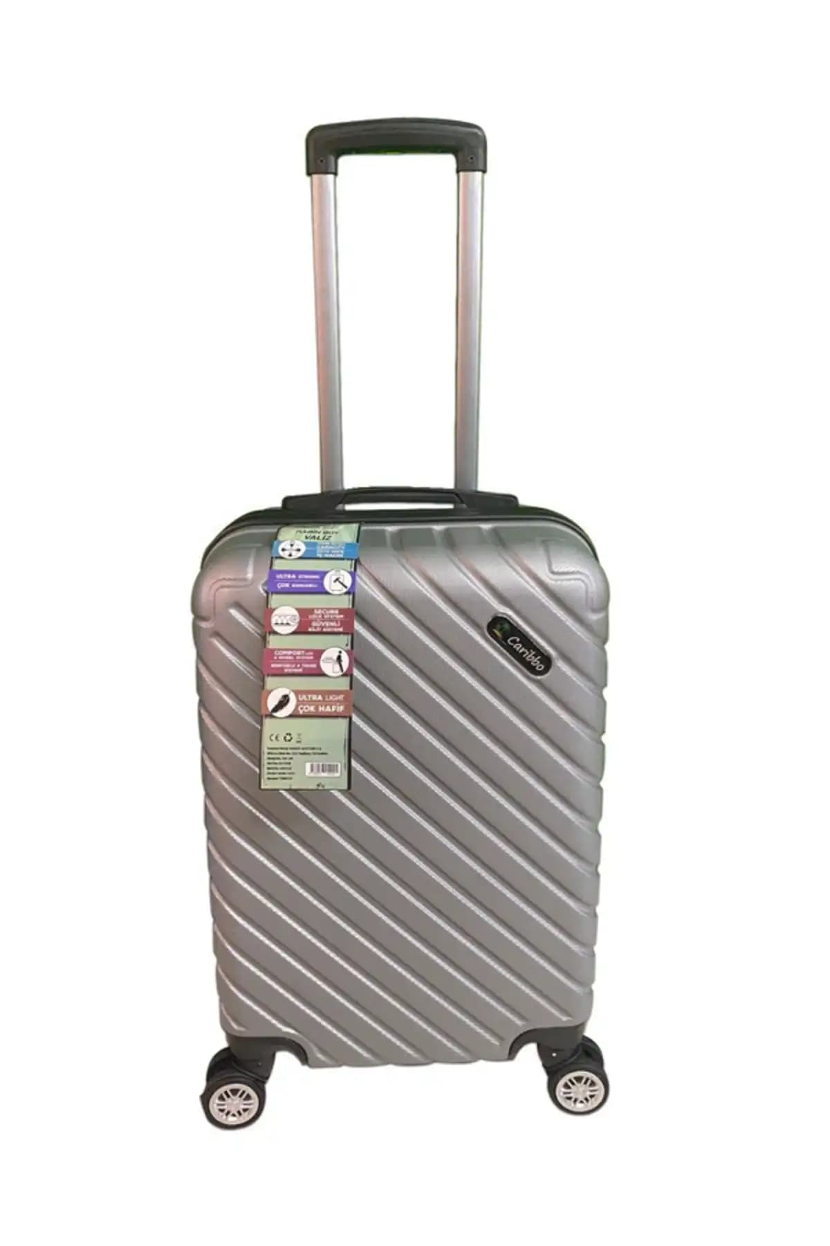 Karşılaştırma: Caribbo Kv-49 Gri Kabin Boy Valiz ve Polo Sky Elmas Model Valizleri 1