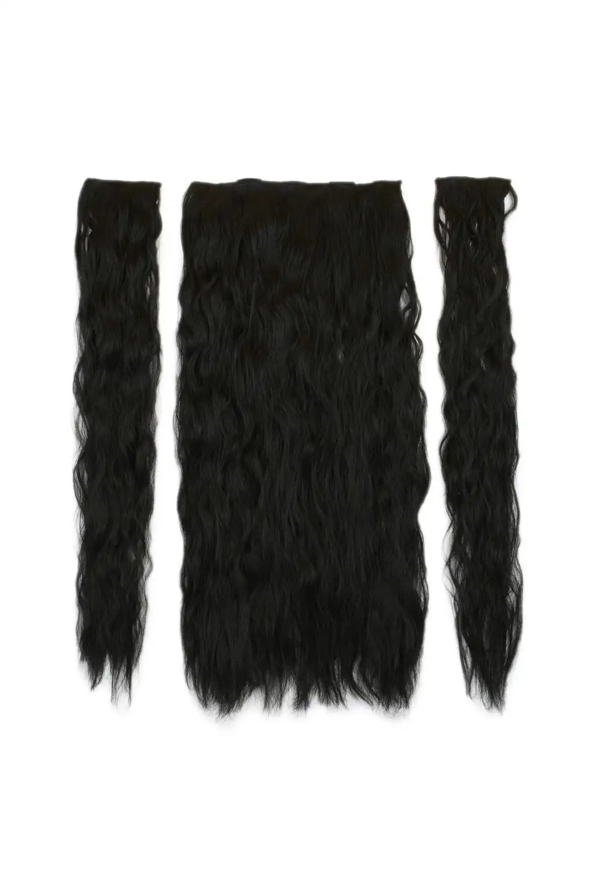 Marpessa ve Peruk Market Siyah Fiber Sentetik Kabarık Dalgalı Yarım Ay Ürünleri Karşılaştırması 1