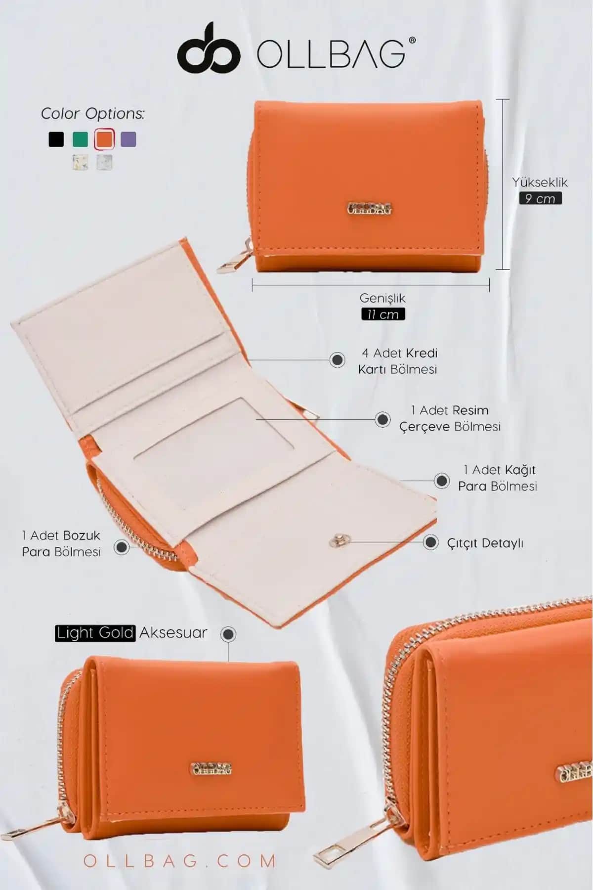 OLL-BAG OL-1059 ve Womancraft Kadın Cüzdanlarının Karşılaştırması