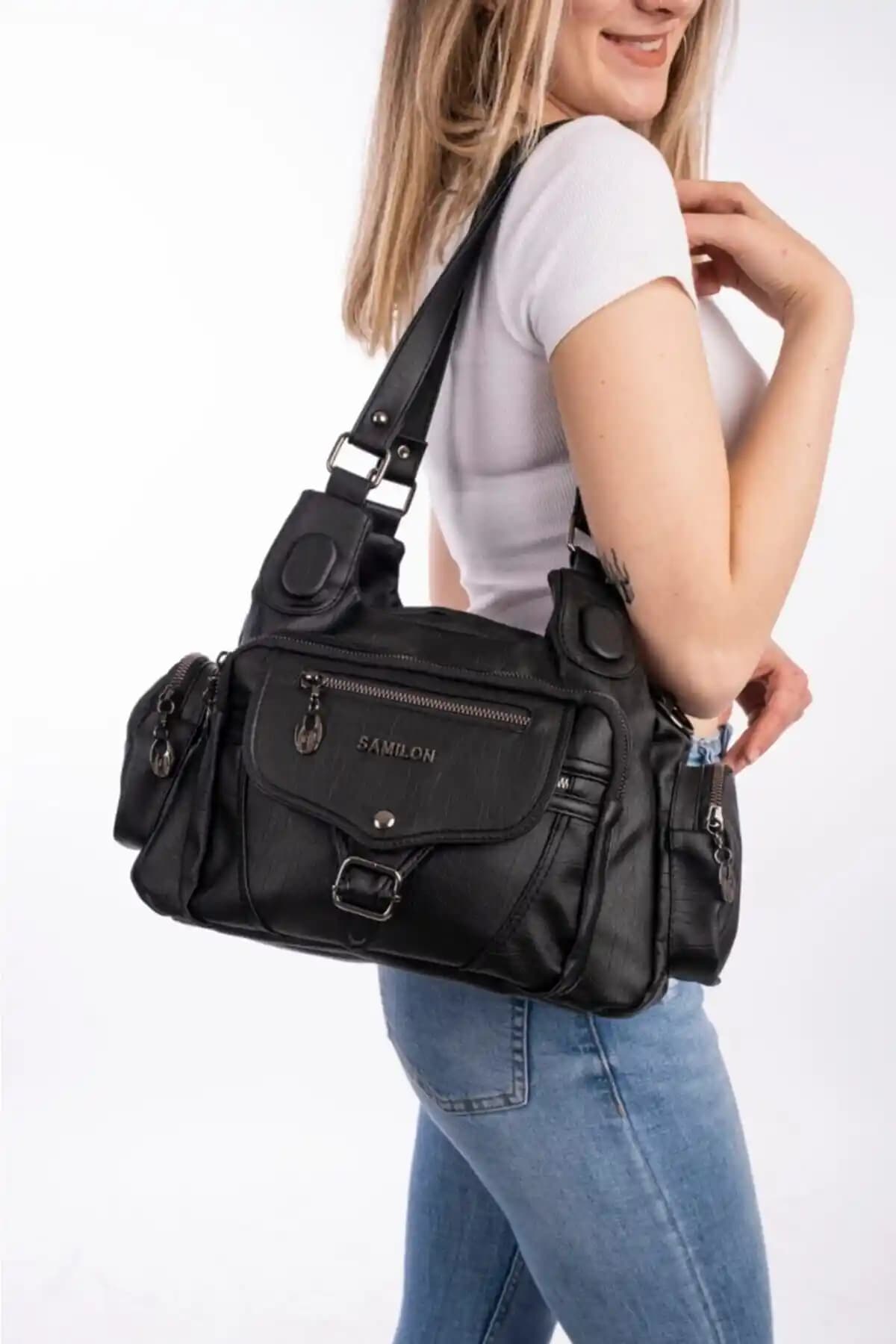 Samilo ve Smurne Kadın Siyah Deri Çantaların Detaylı Karşılaştırması