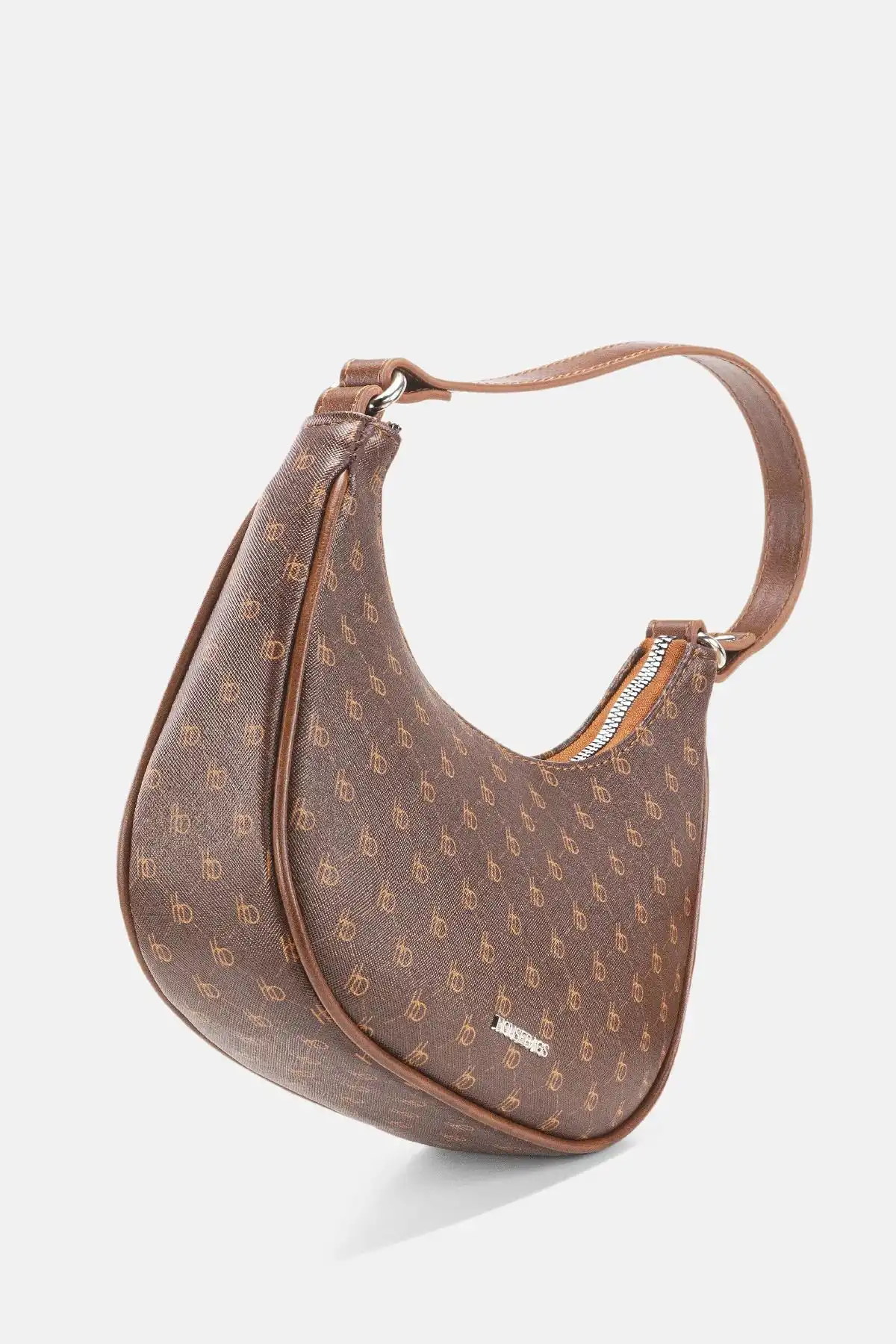Housebags Kadın Vintage Kahverengi Logo Desenli Yarım Ay Kol Çantası İncelemesi