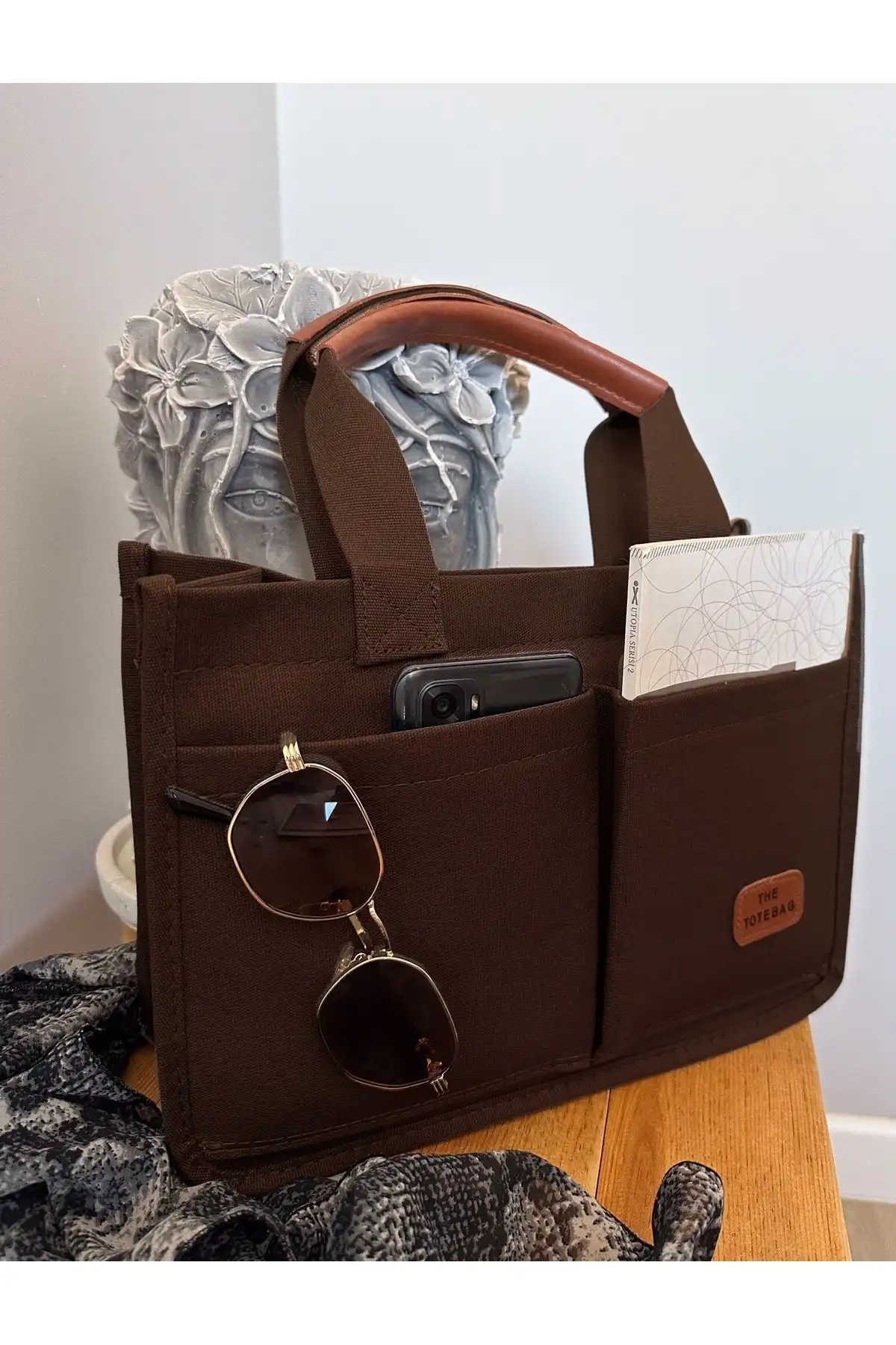 Gabies Kadın Kanvas Kumaş Tote Bag: Şık ve Pratik Günlük Kullanım Çantası