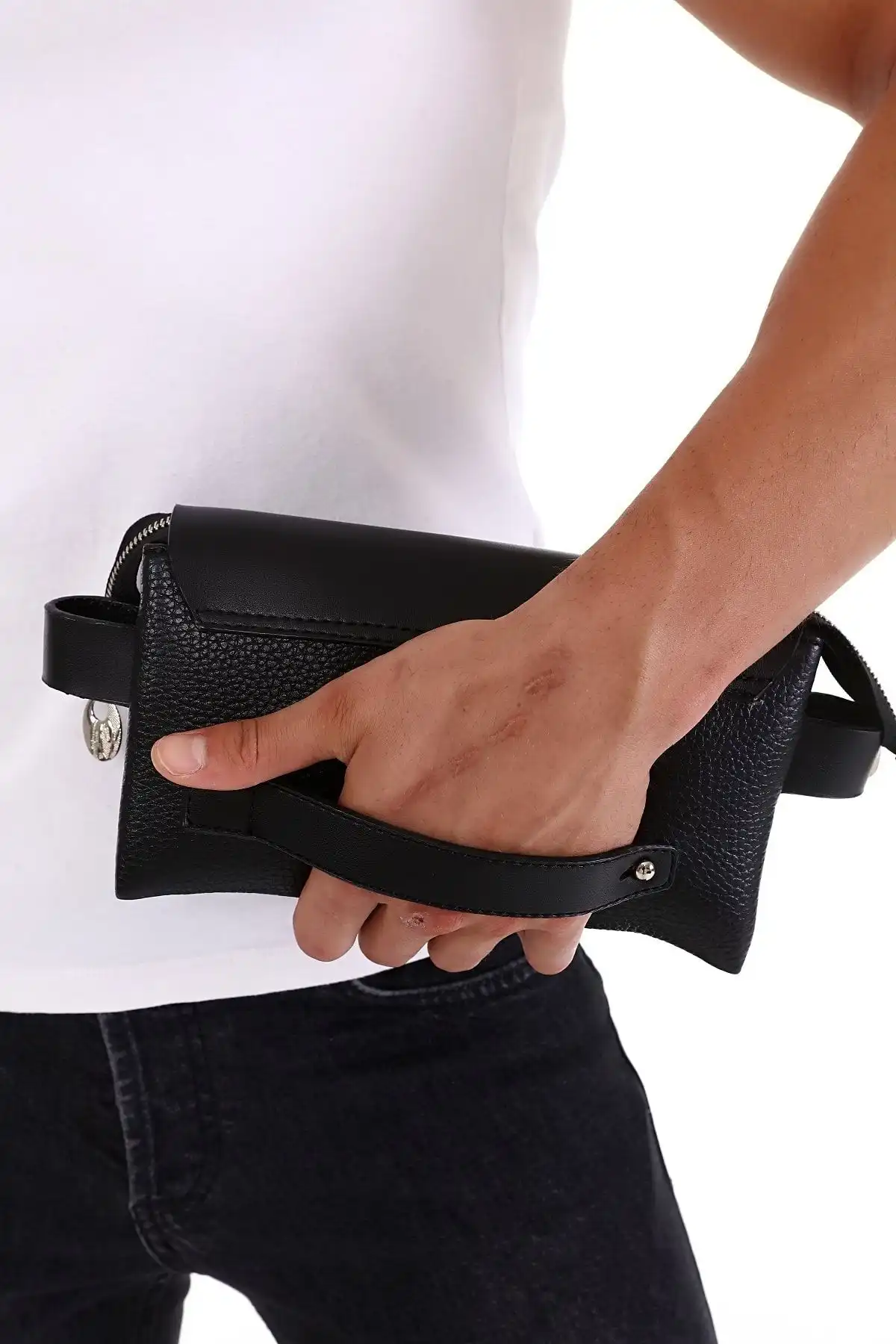 Ramsburry Erkek Siyah Clutch El Çantası ile Şıklık ve Fonksiyonellik