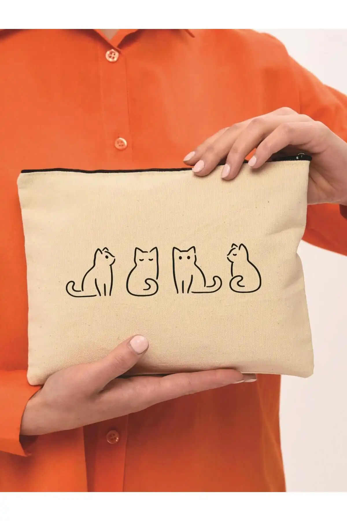 Çınar Bez Çanta Clutch: Kullanışlı ve Şık Kanvas Makyaj Çantası