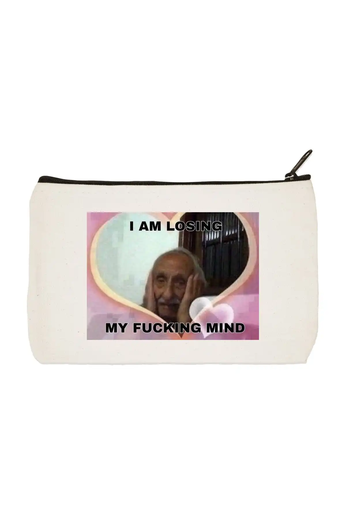 designedfy I Am Losing Baskılı Bez Makyaj Çantası ile Estetik ve Fonksiyon