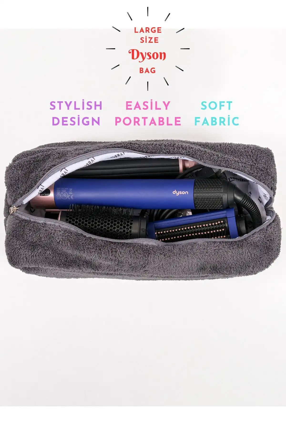 Vosvera Dyson Airwrap Uyumlu Büyük Boy Makyaj Çantası - Şık ve Kullanışlı
