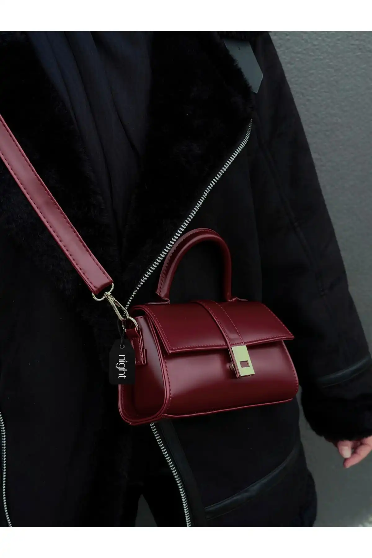 NightPaula Model Bordo Kadın El ve Omuz Çantası: Şıklık ve İşlevsellik