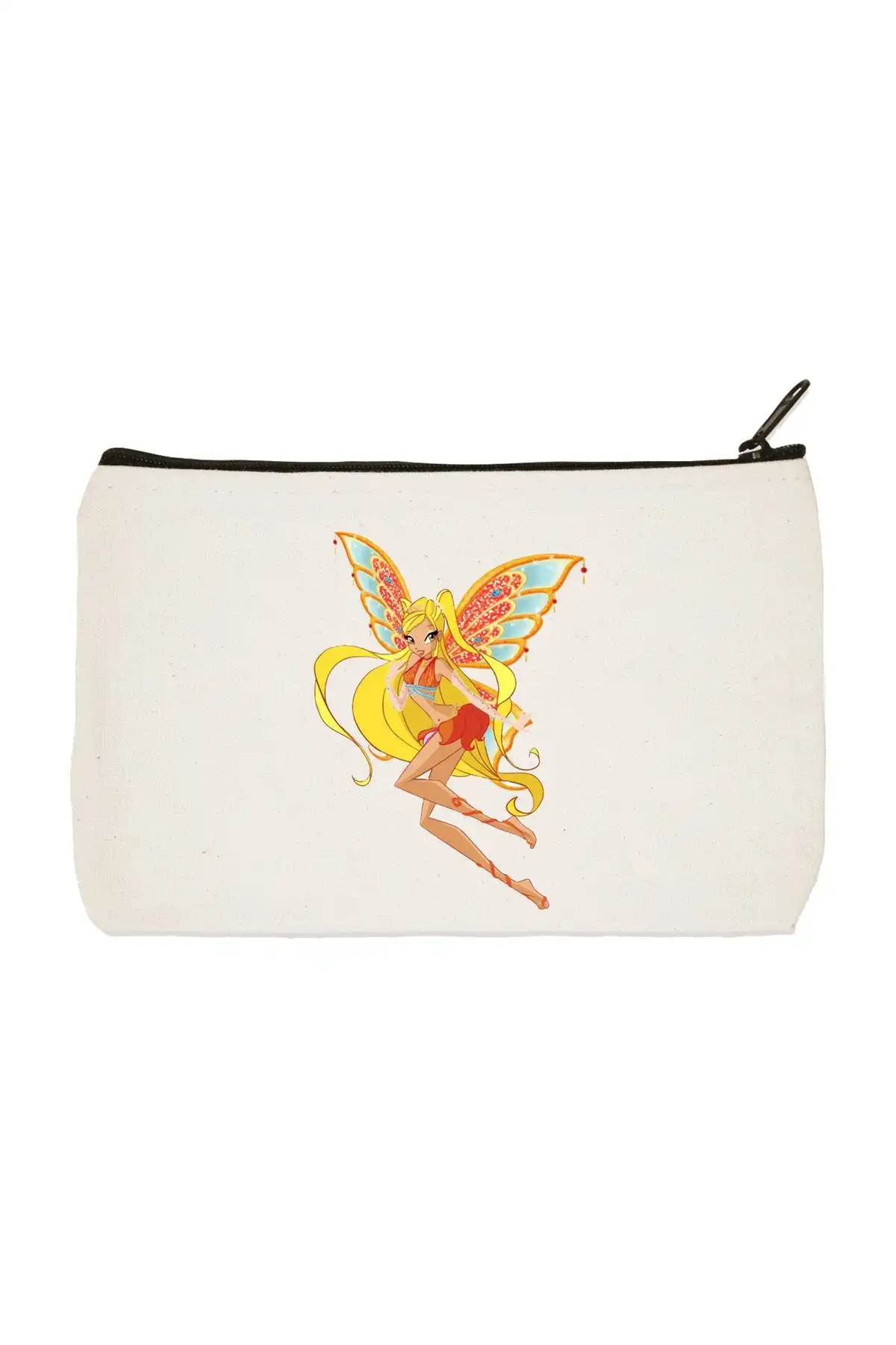 designedfy Clutch Winx Stella Baskılı Bez Makyaj Çantası Hakkında Bilgiler