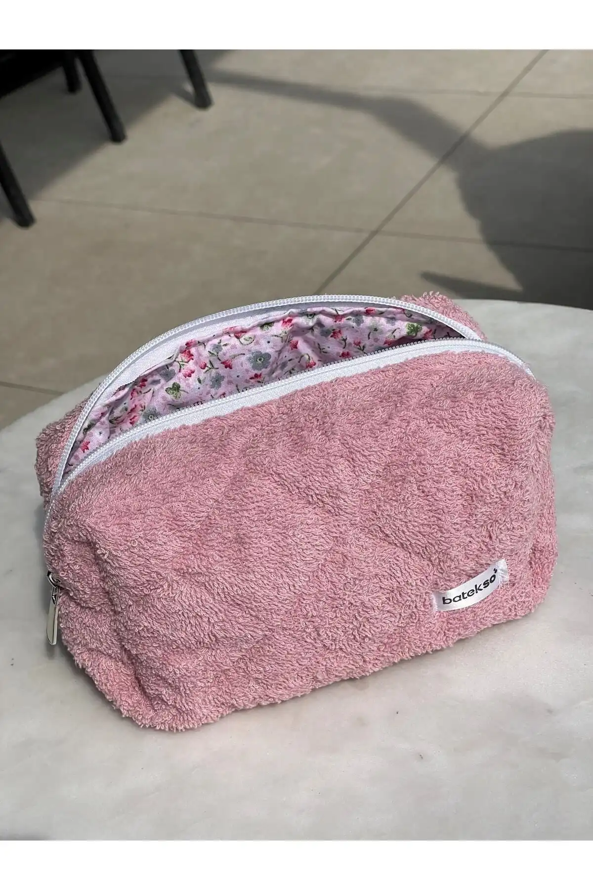 Batekso Gül Kurusu Havlu Makyaj Çantası - Şık ve Fonksiyonel Büyük Boy