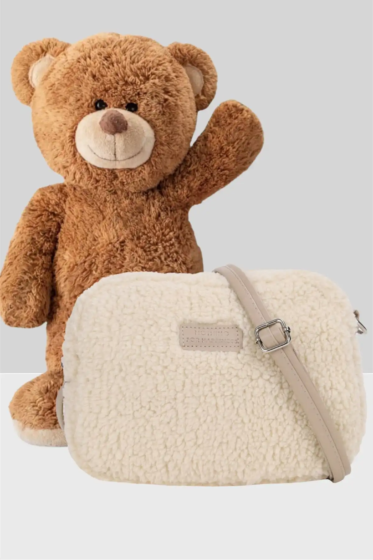 NOTHING Kadın Açık Vizon Kürklü Peluş Mini Çapraz Omuz Çanta İncelemesi